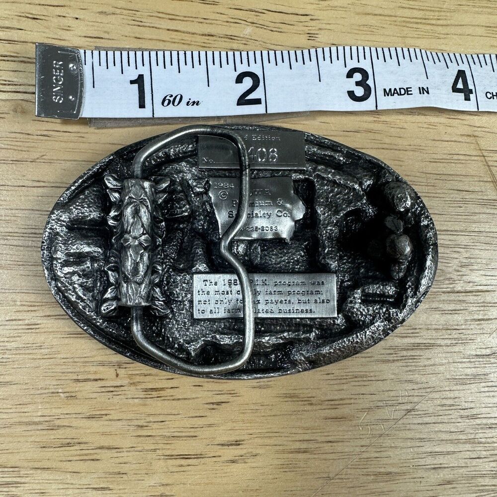 1984 Vintage PIK I Survived Agribusiness Limited Edition #1408 Belt Buckle - Picture 10 of 12